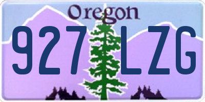 OR license plate 927LZG