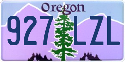OR license plate 927LZL