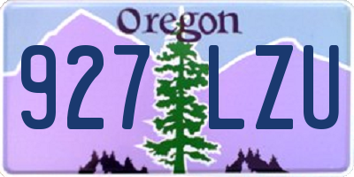 OR license plate 927LZU