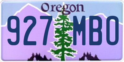 OR license plate 927MBO