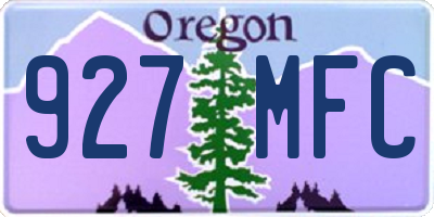 OR license plate 927MFC