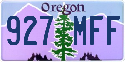 OR license plate 927MFF