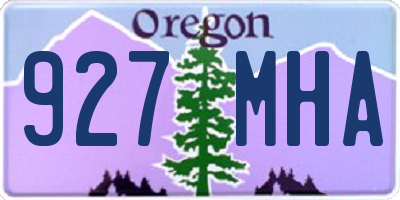 OR license plate 927MHA
