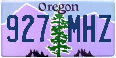 OR license plate 927MHZ