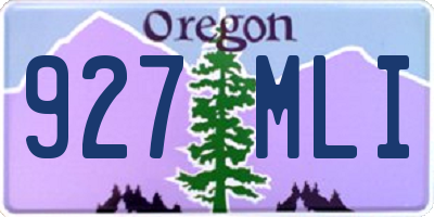 OR license plate 927MLI