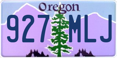 OR license plate 927MLJ