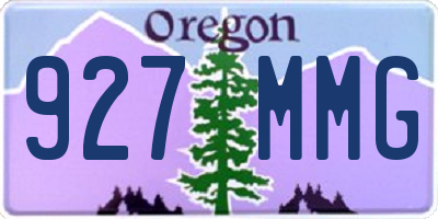 OR license plate 927MMG
