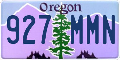 OR license plate 927MMN