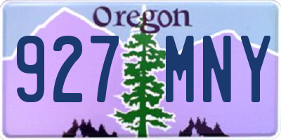 OR license plate 927MNY