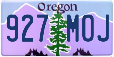 OR license plate 927MOJ