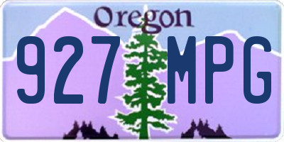 OR license plate 927MPG