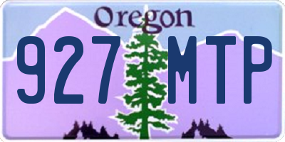 OR license plate 927MTP