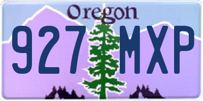 OR license plate 927MXP