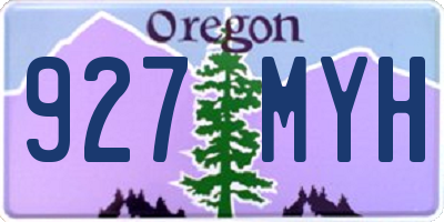 OR license plate 927MYH