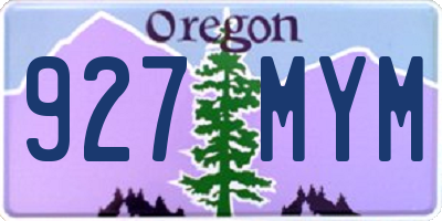 OR license plate 927MYM