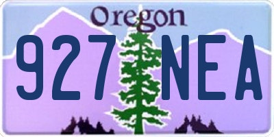 OR license plate 927NEA