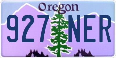 OR license plate 927NER