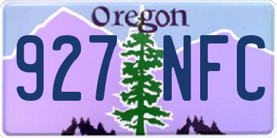 OR license plate 927NFC