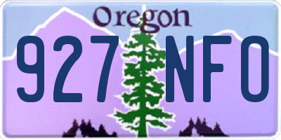 OR license plate 927NFO