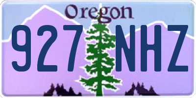 OR license plate 927NHZ