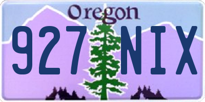 OR license plate 927NIX