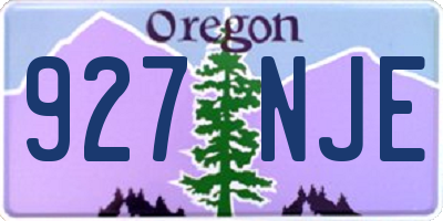 OR license plate 927NJE