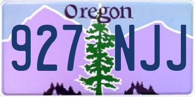 OR license plate 927NJJ