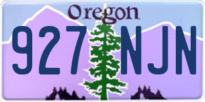 OR license plate 927NJN