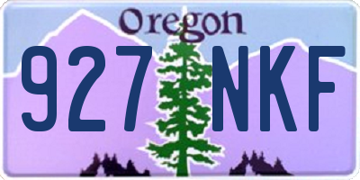 OR license plate 927NKF