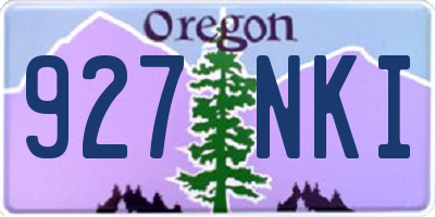 OR license plate 927NKI
