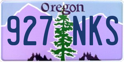 OR license plate 927NKS