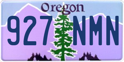 OR license plate 927NMN