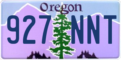 OR license plate 927NNT