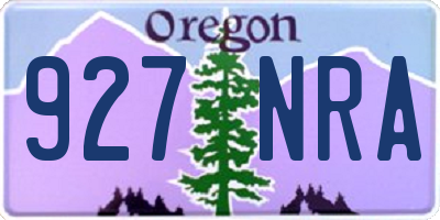 OR license plate 927NRA