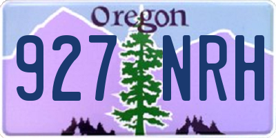OR license plate 927NRH