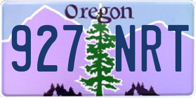 OR license plate 927NRT