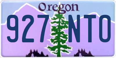 OR license plate 927NTO