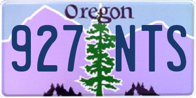 OR license plate 927NTS