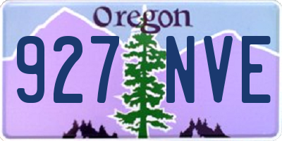 OR license plate 927NVE