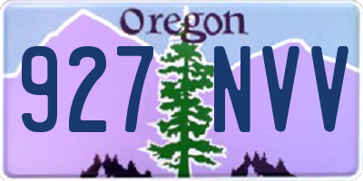 OR license plate 927NVV