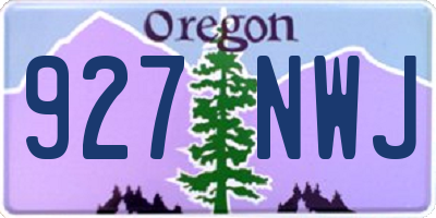 OR license plate 927NWJ