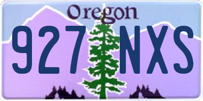 OR license plate 927NXS