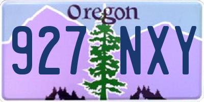 OR license plate 927NXY