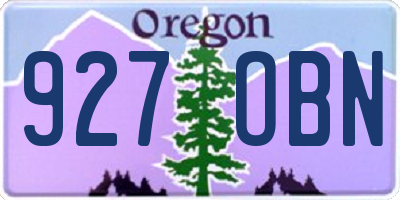 OR license plate 927OBN