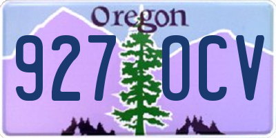 OR license plate 927OCV