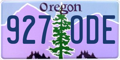 OR license plate 927ODE