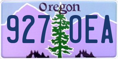 OR license plate 927OEA