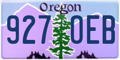 OR license plate 927OEB