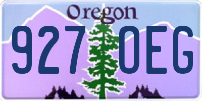OR license plate 927OEG