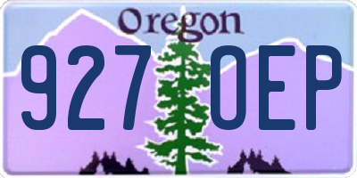 OR license plate 927OEP